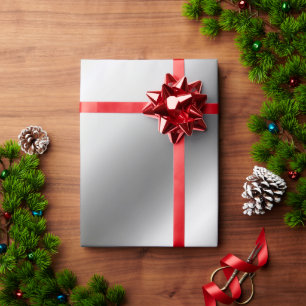 Falsche Metall Silber-Geschenkvorlage Anpassbar Geschenkpapier