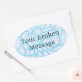 Falsche Nachricht Ovaler Aufkleber (Umschlag)