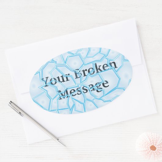 Falsche Nachricht Ovaler Aufkleber (Umschlag)