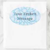 Falsche Nachricht Ovaler Aufkleber (Tasche)