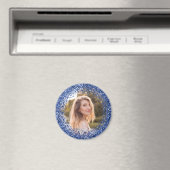 Falsche Navy-Blau-Glitter-Foto Magnet (In Situ (Geschirrspüler))