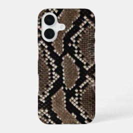 Falsche Netzpython-Schlangenhaut iPhone 16 Hülle