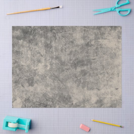 Falsche Notenblätter schwarz Beige Decoupage Chalk Seidenpapier (Basteln)