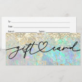 falsche Opal-Geschenkkarte mit Glanz (Vorne/Hinten)