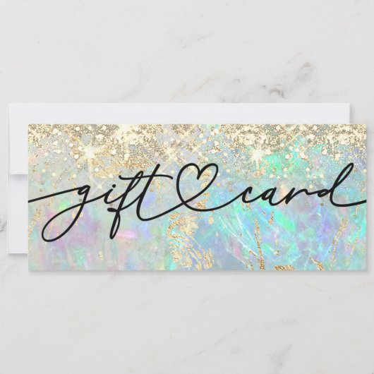 falsche Opal-Geschenkkarte mit Glanz (Vorderseite)