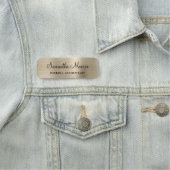 Falsche Pale Goldfolie Namensschild (Beispiel)