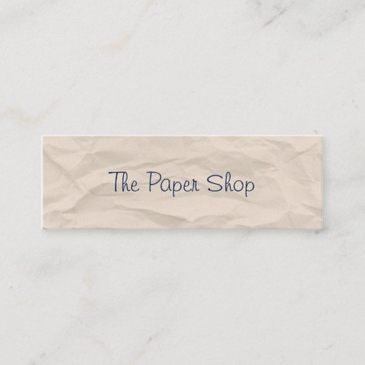 Falsche Papierhandschriftlich Skinny Business Card Mini Visitenkarte (Vorderseite)