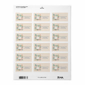 Falsche Patchwork-Pastell-Hütte-Kitty-Gesicht Adressaufkleber (Vorne)