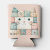 Falsche Patchwork-Pastell-Hütte-Kitty-Gesicht Dosenkühler (Rückseite)