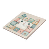 Falsche Patchwork-Pastell-Hütte-Kitty-Gesicht Fliese (Seite)