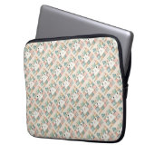 Falsche Patchwork-Pastell-Hütte-Kitty-Gesicht Laptopschutzhülle (Vorderseite Links)