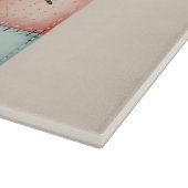 Falsche Patchwork-Pastell-Hütte-Kitty-Gesicht Schneidebrett (Ecke)
