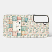 Falsche Patchwork-Pastell-Katzenhütte Samsung Galaxy Hülle (Rückseite (Horizontal))