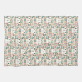 Falsche Patchwork-Pastell-Kitty-Hütte Geschirrtuch (Horizontal)