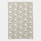 Falsche Patchwork-Pastell-Kitty-Hütte Geschirrtuch (Vertikal)