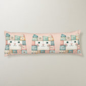 Falsche Patchwork-Pastell-Kitty-Hütte Seitenschläferkissen (Rückseite)