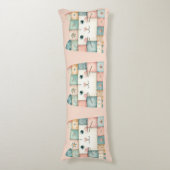 Falsche Patchwork-Pastell-Kitty-Hütte Seitenschläferkissen (Vorderseite Vertikal)