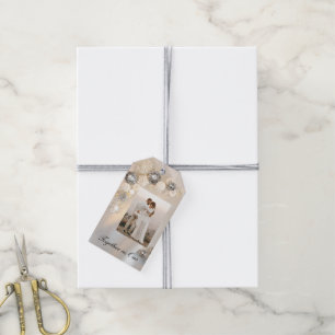 Falsche Perlen-Diamant-Knopf-Hochzeit Bitte-Datum- Geschenkanhänger