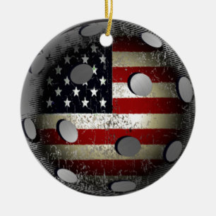 Falsche Pickleball-Flagge Keramik Ornament