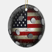 Falsche Pickleball-Flagge Keramik Ornament (Links)