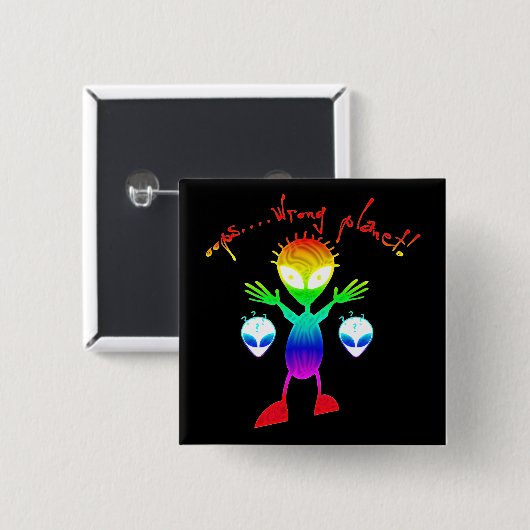 Falsche Planeten-alien-Knöpfe Button (Vorne & Hinten)