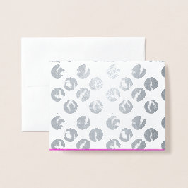 Falsche Polka-Dots-Karte | Silberfolie Print Folienkarte