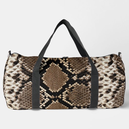 Falsche Python-Schlangenhaut Duffle Bag (Vorderseite)