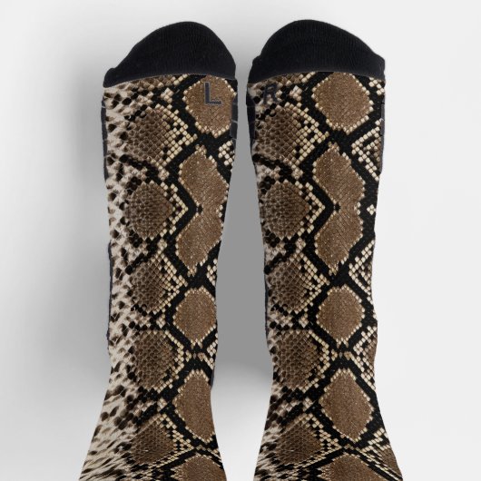 Falsche Python-Schlangenhaut Socken (Oben)
