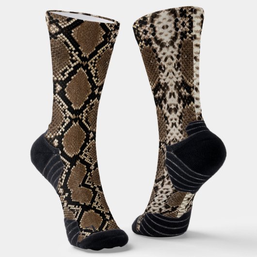 Falsche Python-Schlangenhaut Socken (Gewinkelt)