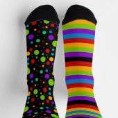 Falsche Regenbogenstreifen und Polka-Dotsocken Socken (Oben)