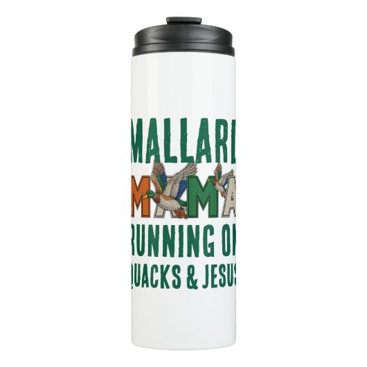 Falsche Rhinestone MALLARD MAMA Thermosbecher (Vorderseite)