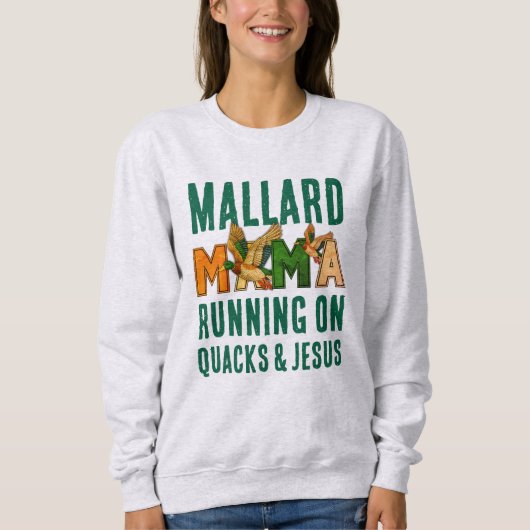 Falsche Rhinestone-STOCKENTEN-MAMA Sweatshirt (Vorderseite)