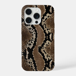 Falsche Rock-Python-Schlangenhaut iPhone 15 Pro Hülle