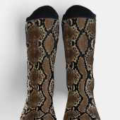 Falsche Rock-Python-Schlangenhaut Socken (Oben)