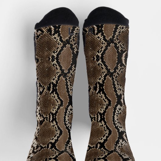Falsche Rock-Python-Schlangenhaut Socken (Oben)