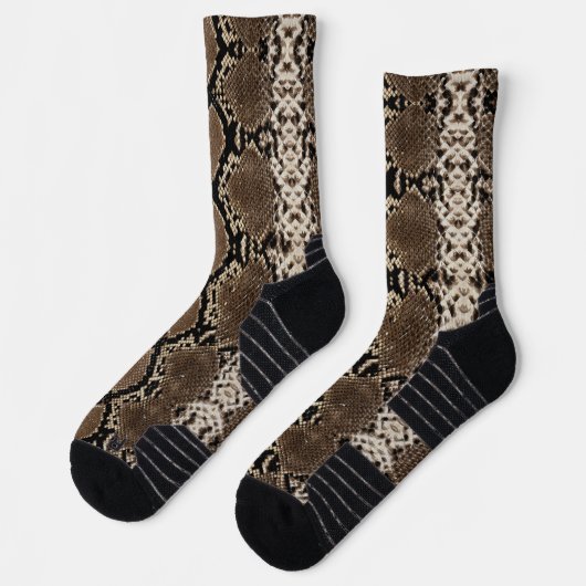 Falsche Rock-Python-Schlangenhaut Socken (Links)