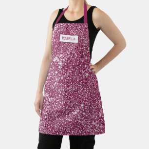 Falsche rosa Glitter-Textur-Optik mit individuelle Schürze