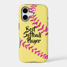 Falsche rosa glitzernde Softball-Stiche