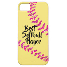 Falsche rosa glitzernde Softball-Stiche