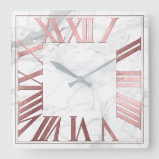 FALSCHE ROSE GOLD ROMAN NUMEROS QUADRATISCHE WANDUHR