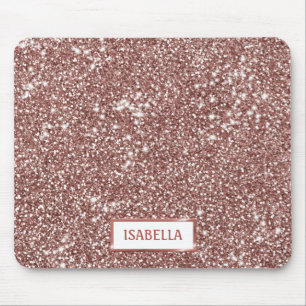 Falsche Roségold-Glitter-Textur-Optik & individuel Mousepad