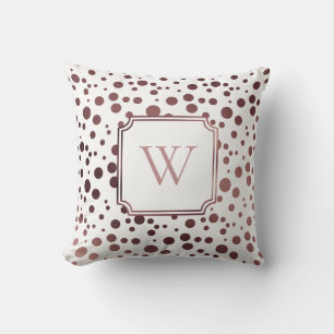 Falsche Rosen-Goldfolien-Kreisen mit Monogramm auf Kissen