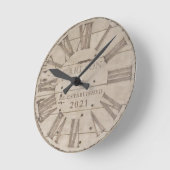 Falsche Rustic wood custom wall clock Runde Wanduhr (Winkel)