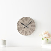 Falsche Rustic wood custom wall clock Runde Wanduhr (Zuhause)
