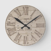Falsche Rustic wood custom wall clock