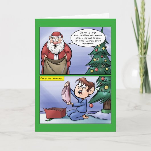 Falsche Sack-Weihnachtskarte Feiertagskarte (Vorderseite)