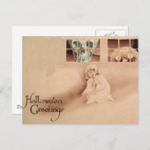 Falsche Schulter... Skull-Kürbislaterne-Monster Postkarte (Vorne/Hinten)