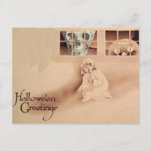 Falsche Schulter... Skull-Kürbislaterne-Monster Postkarte