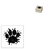 Falsche Schwarz-Paint-Spritzer-Dog-Paw drucken Gummistempel (Stempel)
