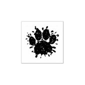Falsche Schwarz-Paint-Spritzer-Dog-Paw drucken Gummistempel (Prägung)